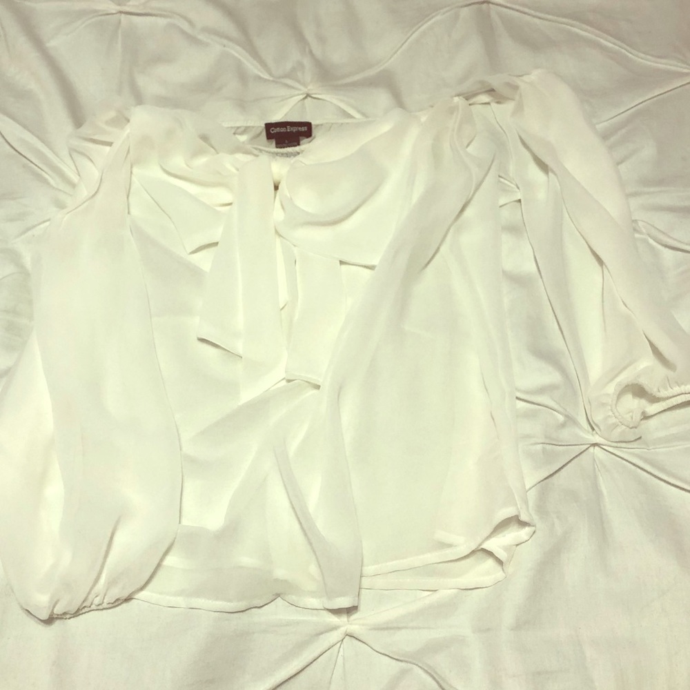 White sheer Top